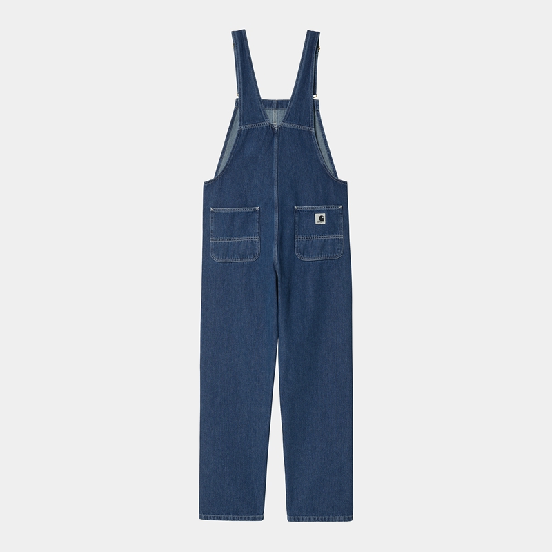 Blue Women Carhartt Bib Straight Overalls | HUT-617058