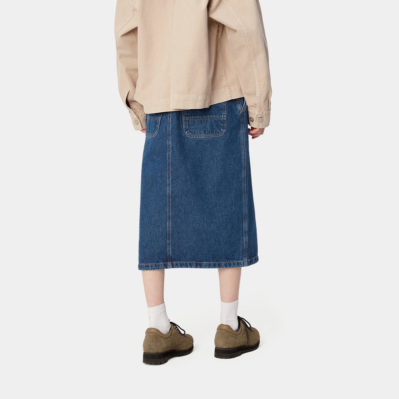 Blue Women Carhartt Colby Skirts | PES-285679