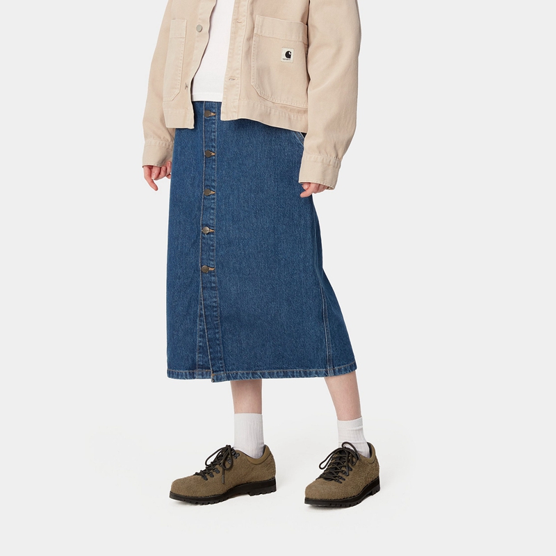 Blue Women Carhartt Colby Skirts | PES-285679