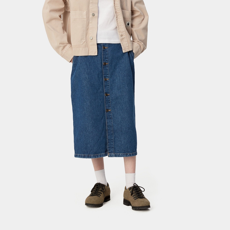 Blue Women Carhartt Colby Skirts | PES-285679