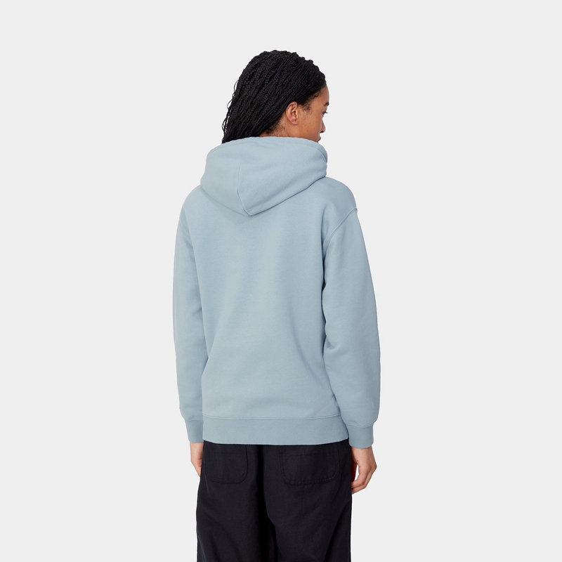 Blue Women Carhartt Hooded Sweatshirt | CXI-793065