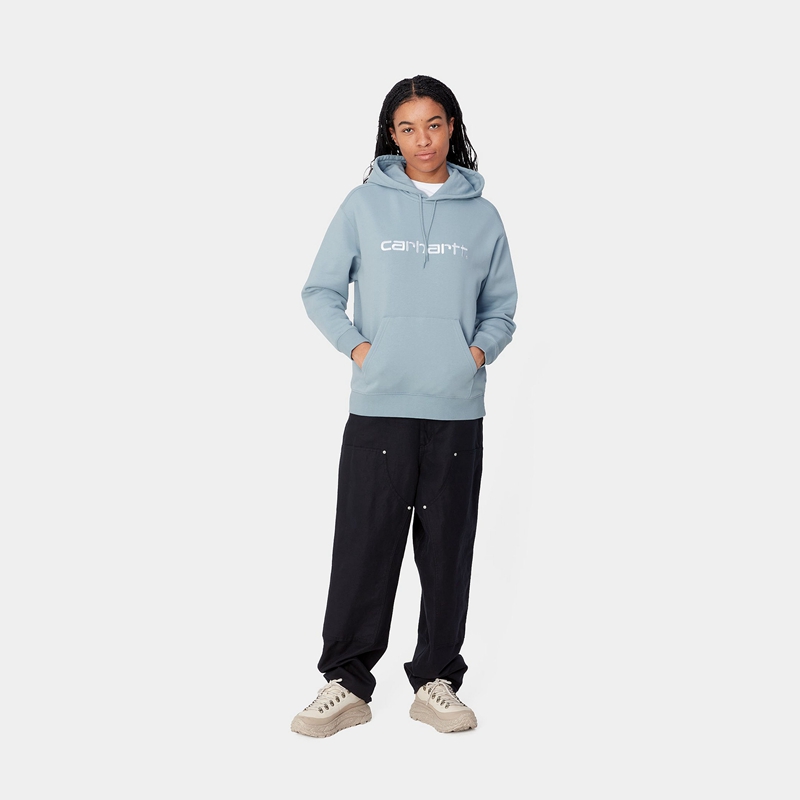 Blue Women Carhartt Hooded Sweatshirt | CXI-793065