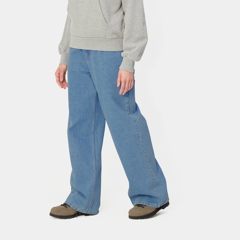 Blue Women Carhartt Jens Pants | HPY-374682