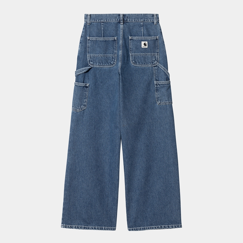 Blue Women Carhartt Jens Pants | WDJ-254867