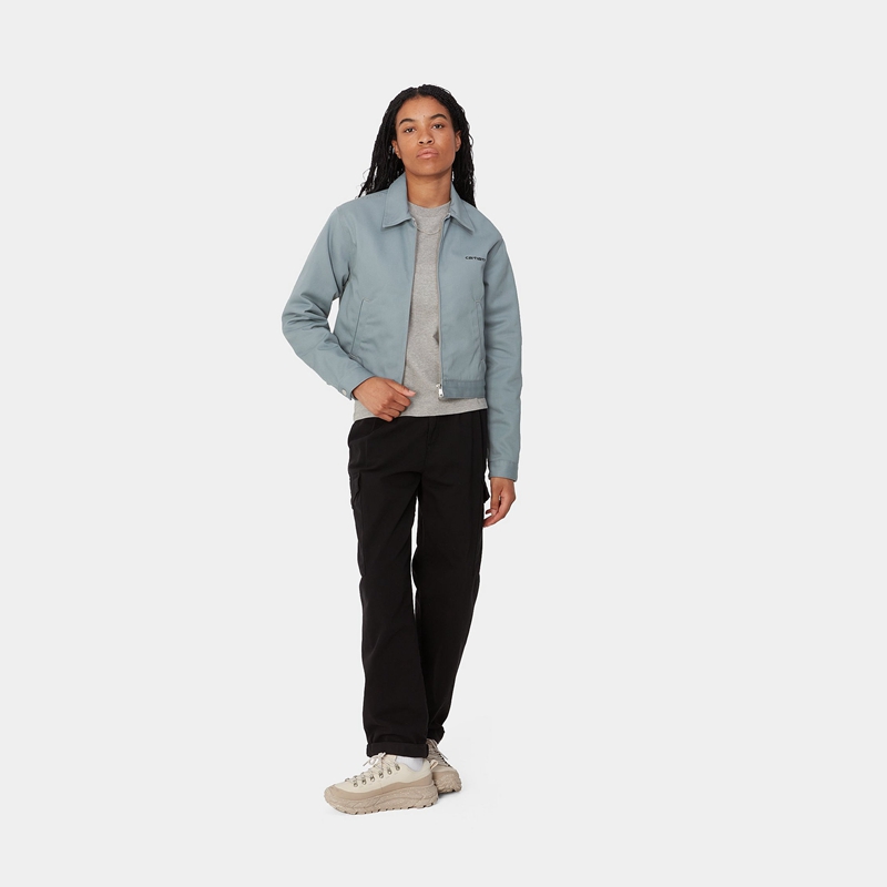 Blue Women Carhartt Module Script Jackets | UOC-657940