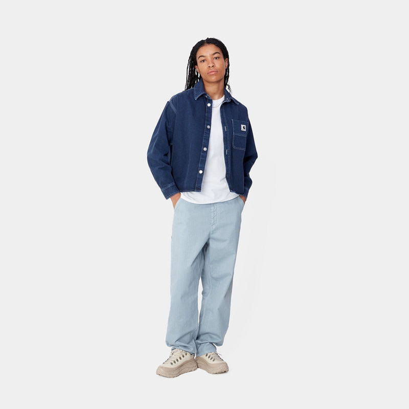 Blue Women Carhartt Norris Single Knee Pants | NGV-407523