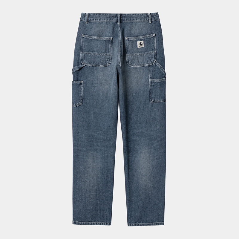 Blue Women Carhartt Pierce Straight Pants | IRU-461592