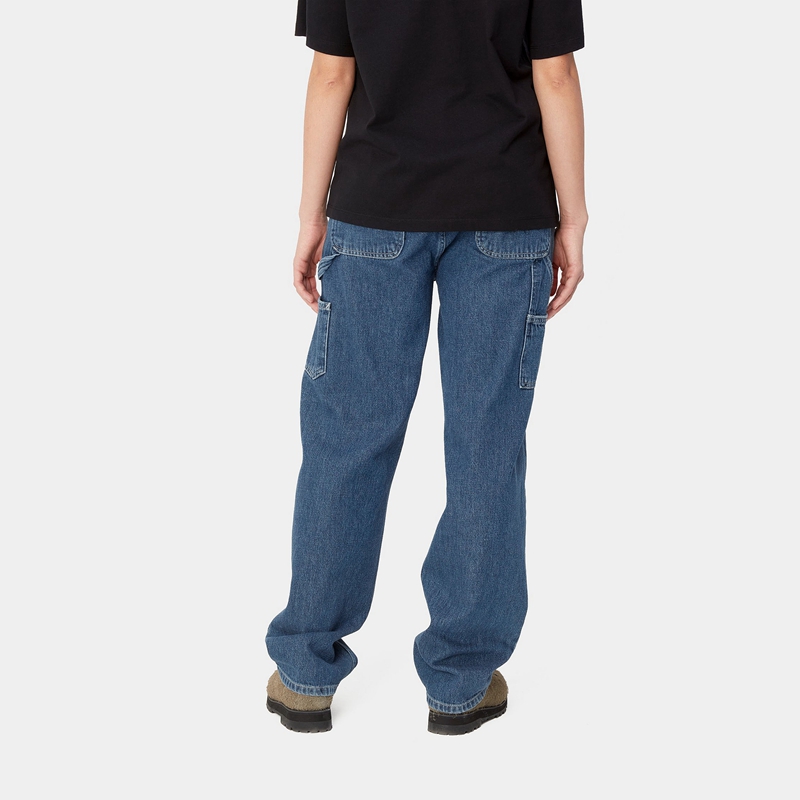 Blue Women Carhartt Pierce Straight Pants | TLQ-083427