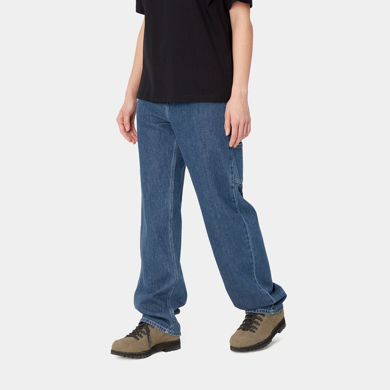 Blue Women Carhartt Pierce Straight Pants | TLQ-083427