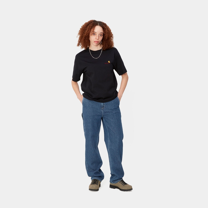 Blue Women Carhartt Pierce Straight Pants | TLQ-083427