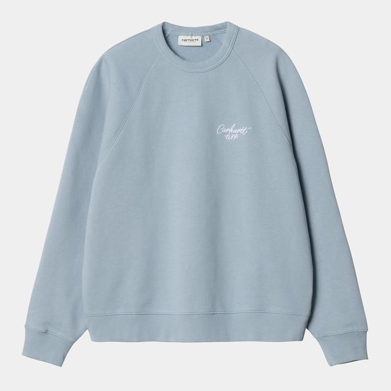 Blue Women Carhartt Signature Sweatshirt | YEF-475368