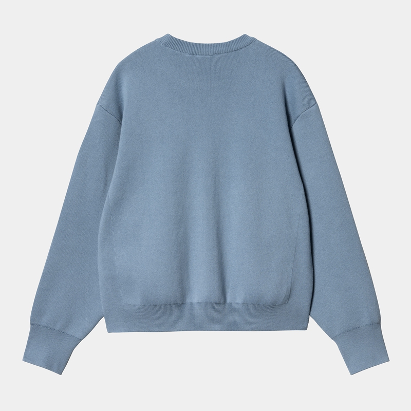 Blue Women Carhartt Signature Sweatshirt | EUT-253179