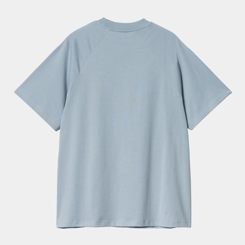 Blue Women Carhartt Signature T-Shirt | JAT-342608