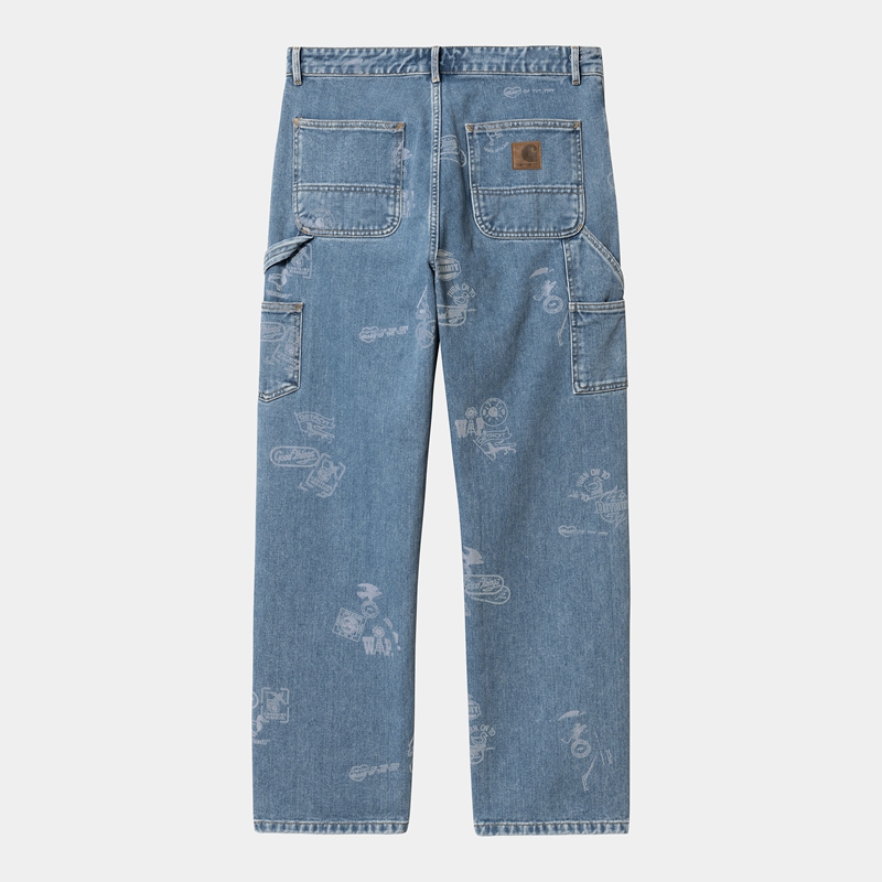 Blue Women Carhartt Stamp Pants | ZEV-165794