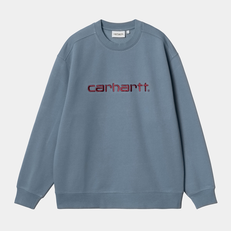 Blue Women Carhartt W' Sweatshirt | NGD-798534