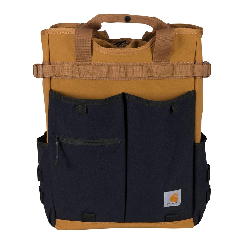 Brown Men Carhartt 28L Nylon Cinch-Top Convertible Tote Backpack | SXP-618029