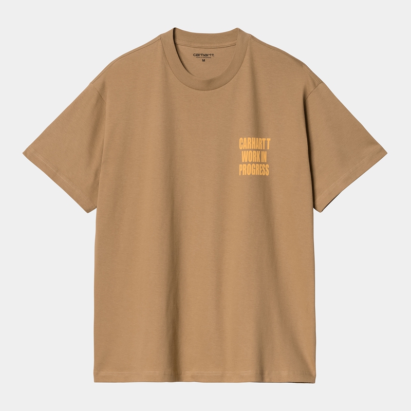 Brown Men Carhartt Archivo T-Shirt | MHN-638120