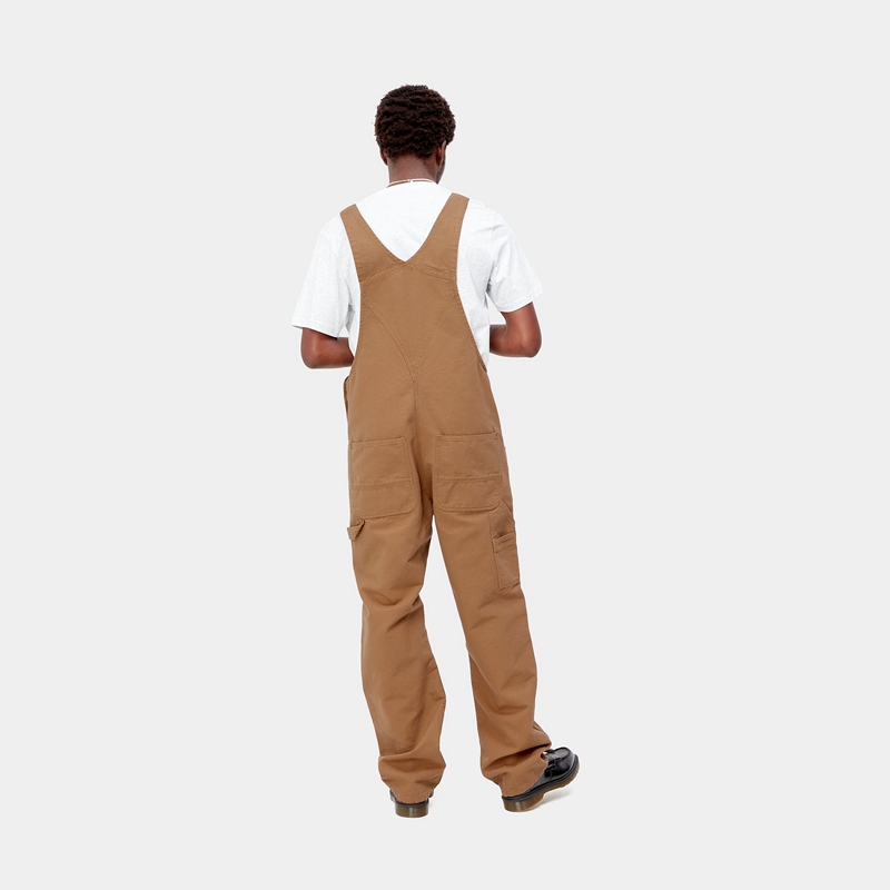 Brown Men Carhartt BIB Overalls | EYH-904628