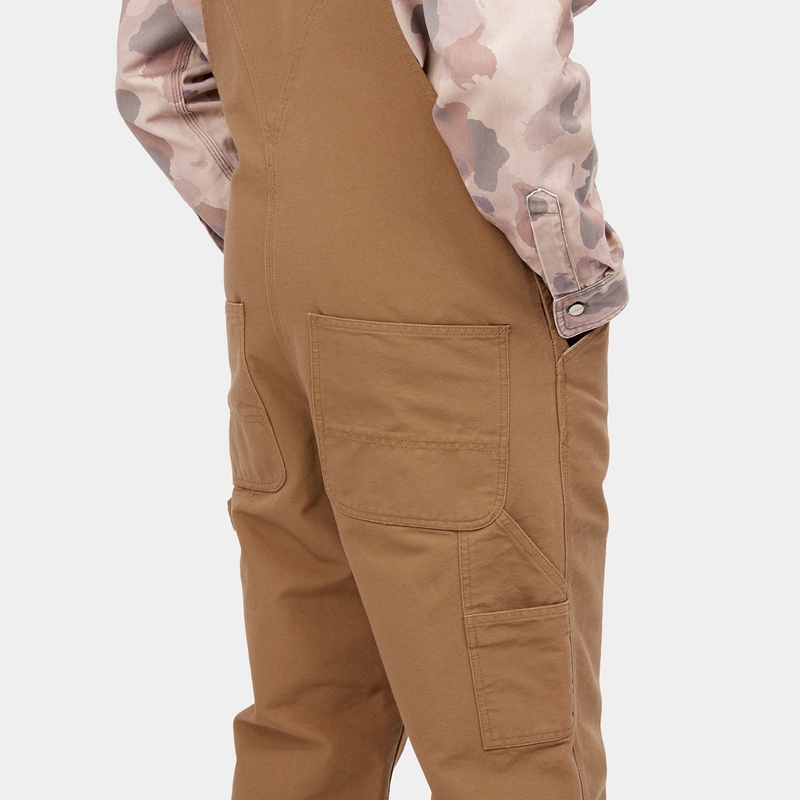 Brown Men Carhartt BIB Overalls | EYH-904628