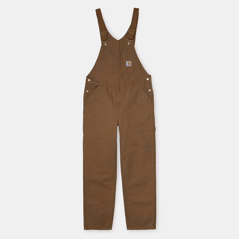 Brown Men Carhartt BIB Overalls | WYS-842371