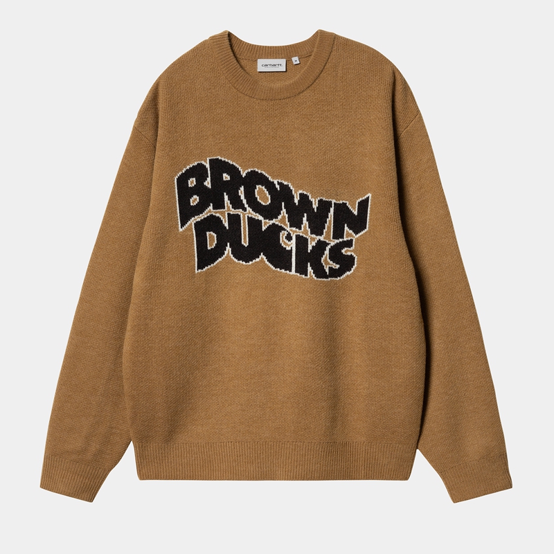 Brown Men Carhartt Brown Ducks Sweatshirt | HKZ-873601