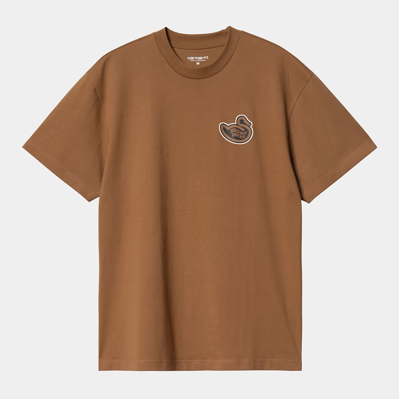 Brown Men Carhartt Brown Ducks T-Shirt | QJI-598123