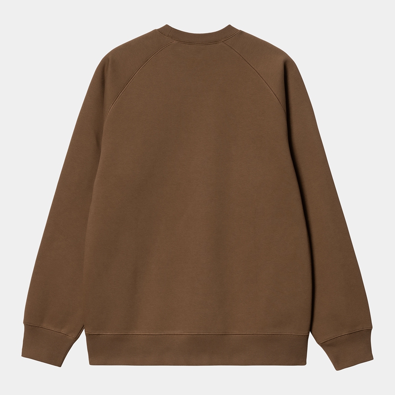 Brown Men Carhartt Chase Sweatshirt | MIE-835706