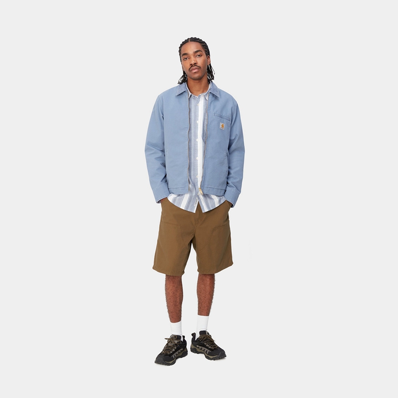 Brown Men Carhartt Double Knee Shorts | EZV-384276