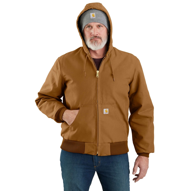 Brown Men Carhartt Flannel-Lined Active Jac Jackets | OVY-693720