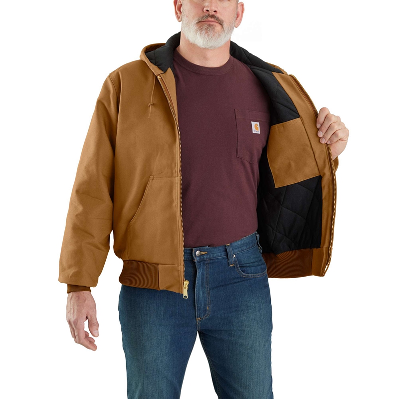 Brown Men Carhartt Flannel-Lined Active Jac Jackets | OVY-693720