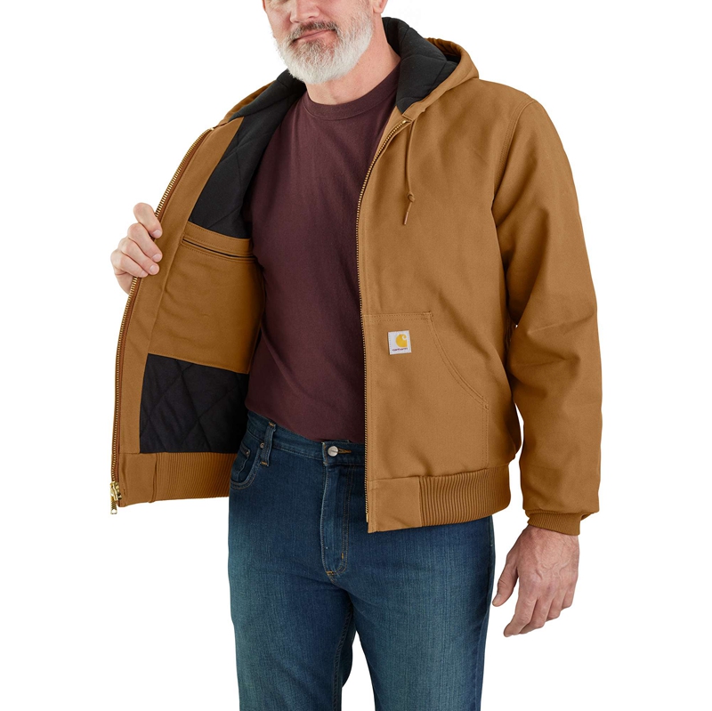 Brown Men Carhartt Flannel-Lined Active Jac Jackets | OVY-693720