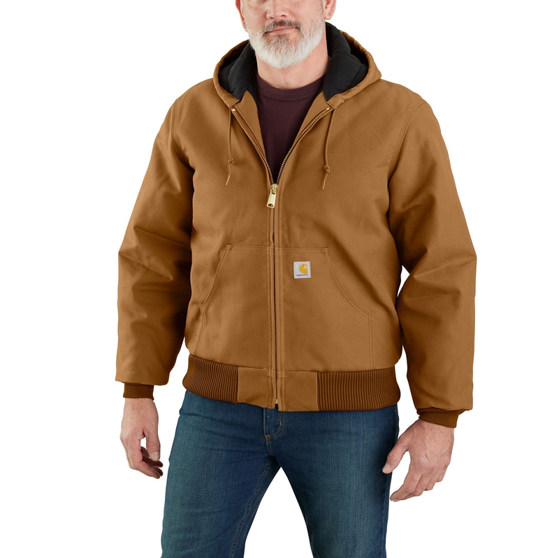 Brown Men Carhartt Flannel-Lined Active Jac Jackets | OVY-693720