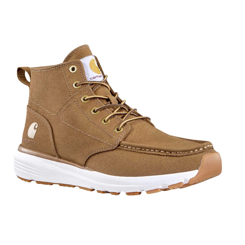 Brown Men Carhartt Haslett Moc Toe Canvas Sneakers | QUV-945186