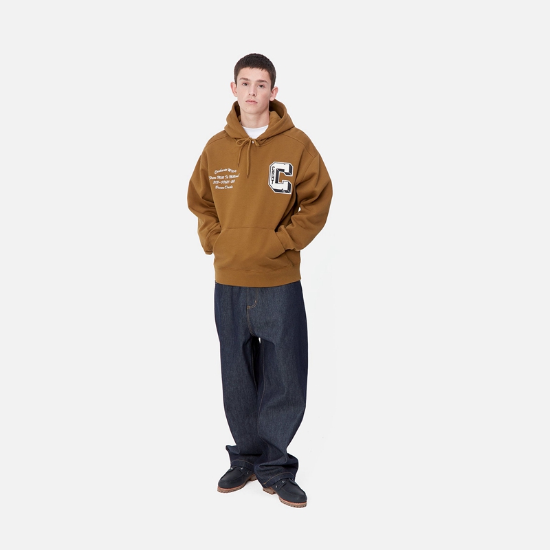 Brown Men Carhartt Hooded Brown Ducks Hoodie | CRU-054872