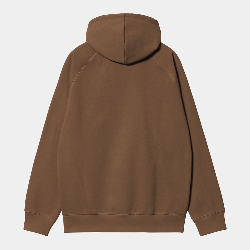 Brown Men Carhartt Hooded Chase Hoodie | NEV-530287