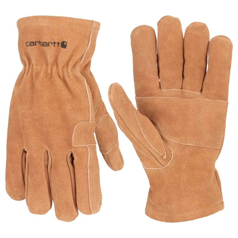 Brown Men Carhartt Insulated Synthetic Suede Open Cuff Gloves | RMA-198360