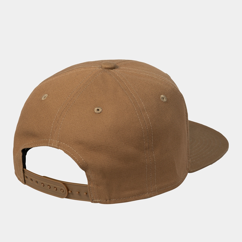 Brown Men Carhartt Logo Hats | QCY-285301