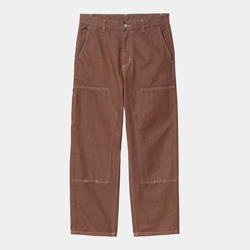 Brown Men Carhartt Midland Double Knee Pants | LJV-794560