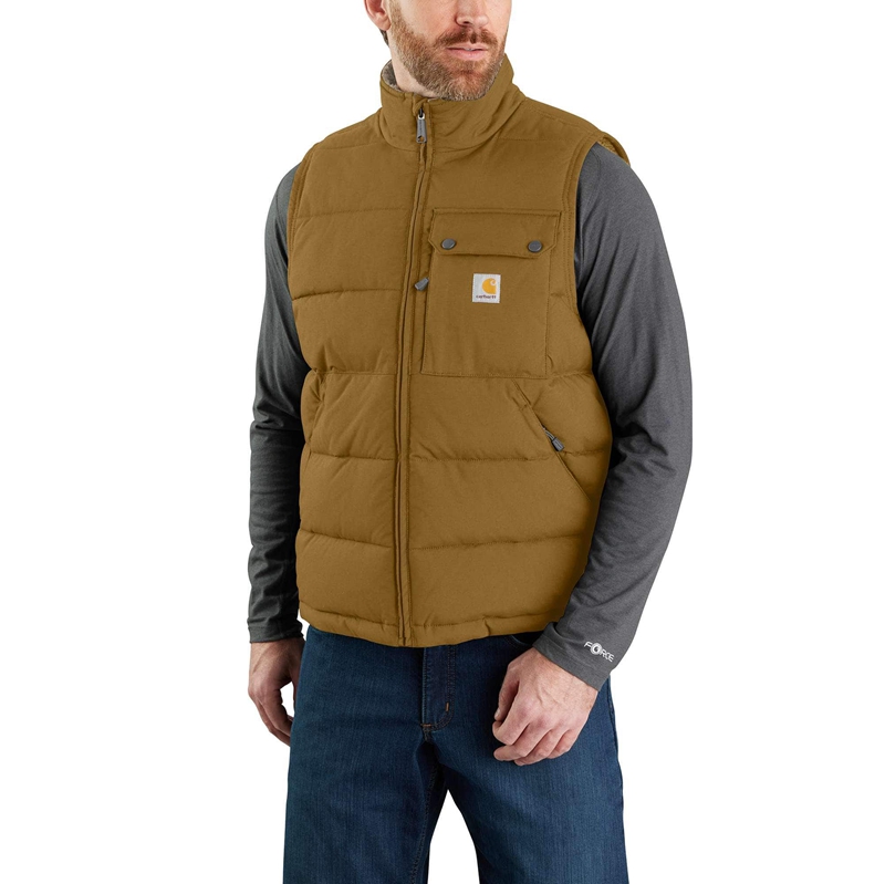 Brown Men Carhartt Montana Loose Fit Insulated Vest | YBO-179350