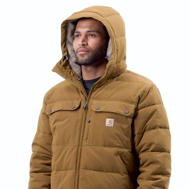 Brown Men Carhartt Montana Loose Fit Insulated Jackets | LAC-327814