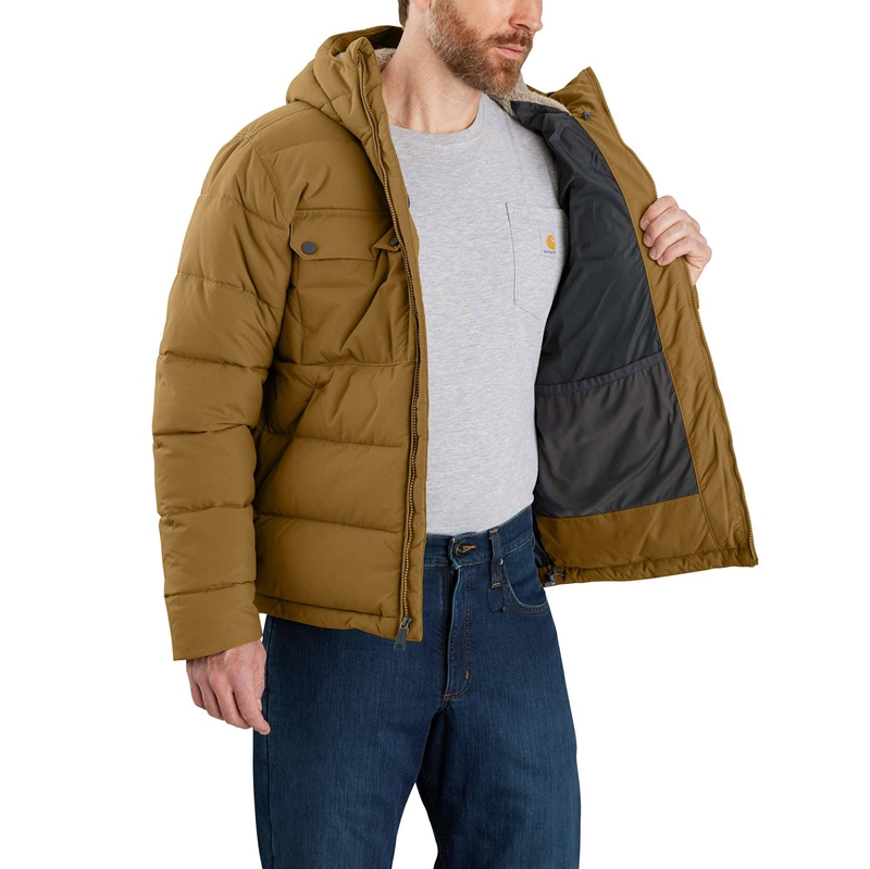 Brown Men Carhartt Montana Loose Fit Insulated Jackets | LAC-327814