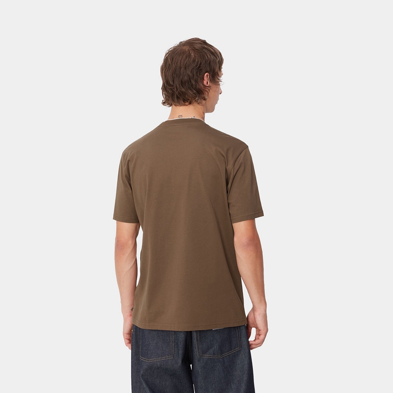 Brown Men Carhartt Move On Up T-Shirt | WHV-476983