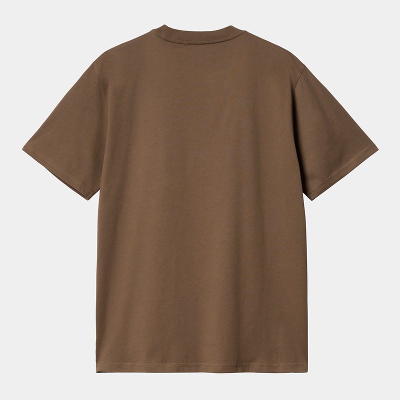 Brown Men Carhartt Move On Up T-Shirt | WHV-476983