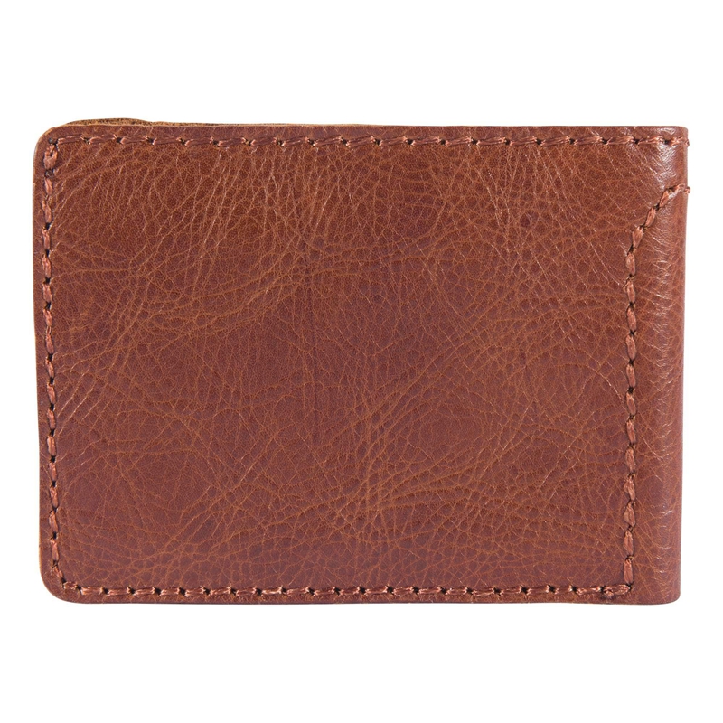 Brown Men Carhartt Patina Leather Bifold Wallets | OCL-968203