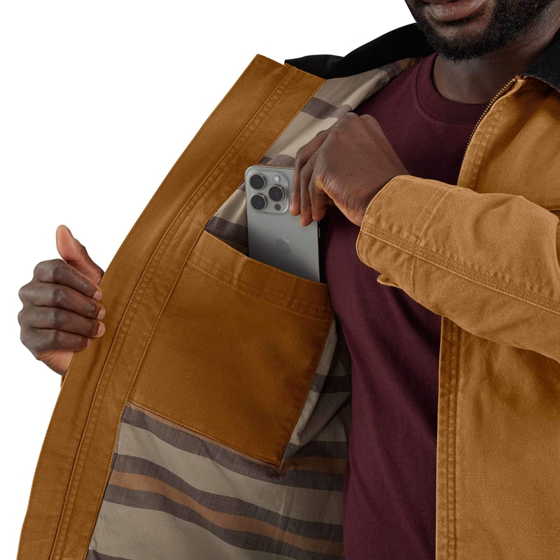 Brown Men Carhartt Re-Engineered Rugged Flex® Relaxed Fit Duck Detroit Jackets | UOG-156432