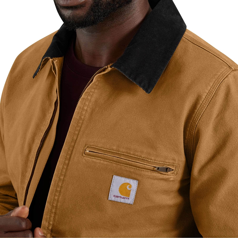 Brown Men Carhartt Re-Engineered Rugged Flex® Relaxed Fit Duck Detroit Jackets | UOG-156432