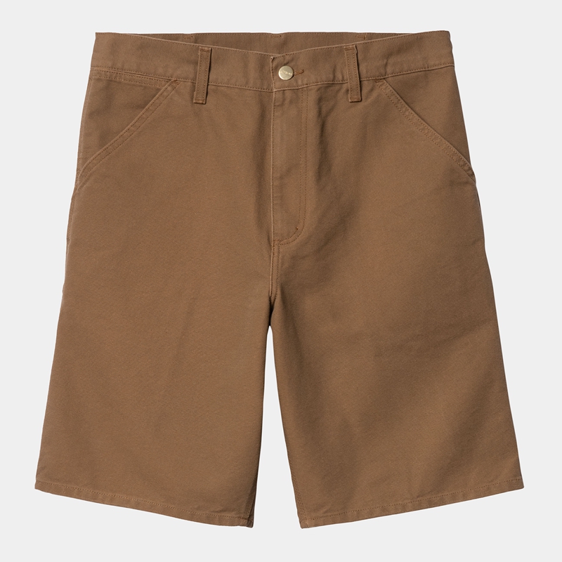 Brown Men Carhartt Single Knee Shorts | GML-405312