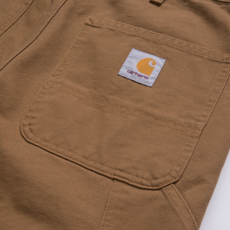 Brown Men Carhartt Single Knee Shorts | GML-405312