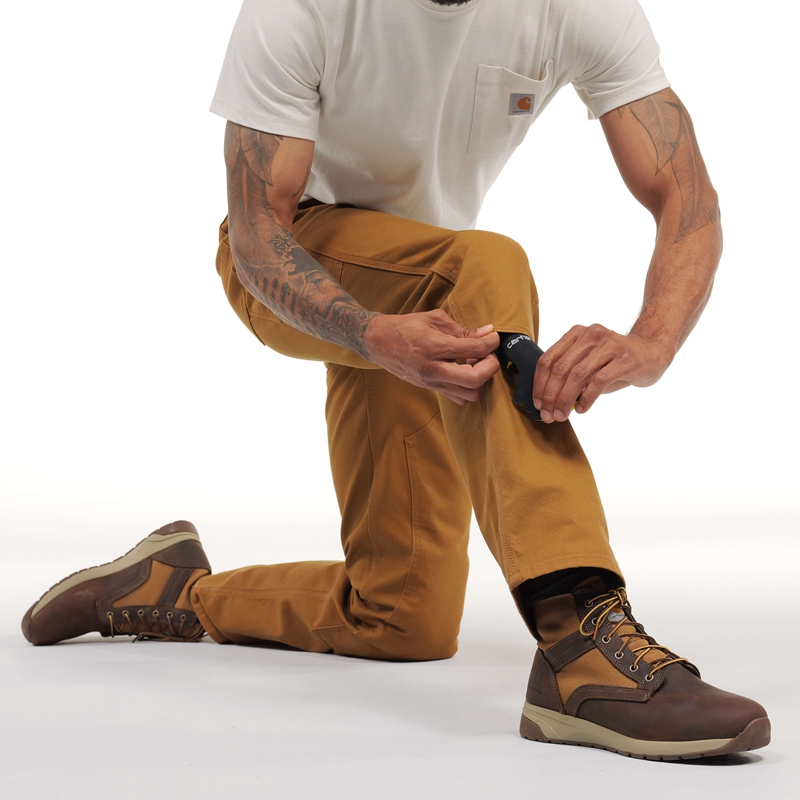 Brown Men Carhartt Utility Double-Knee Work Pants | NFU-081542