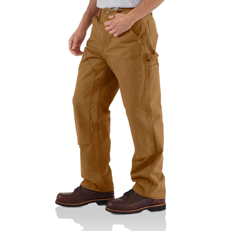 Brown Men Carhartt Utility Double-Knee Work Pants | PUL-940635